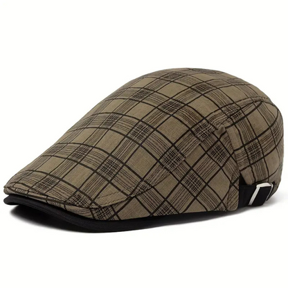 Zarek – Regulowany kaszkiet vintage w kratę